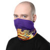 Fractal Neck Gaiter - "Purple Cinnamon Buns" pattern - Image 2